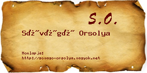 Sóvágó Orsolya névjegykártya